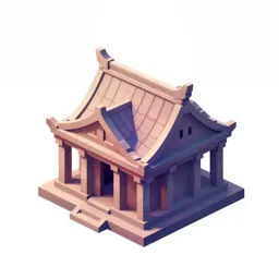 Ruined temple roof segment