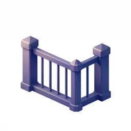 Sci-fi station fence segment