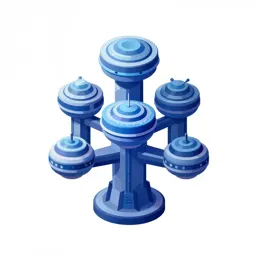 Sci-fi station tree cluster