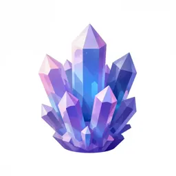 Cartoon crystal cluster