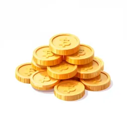 Cartoon gold coin pile