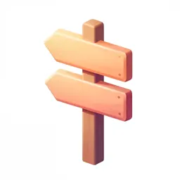 Cartoon signpost