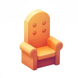 Cartoon throne