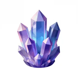 Cyberpunk crystal cluster
