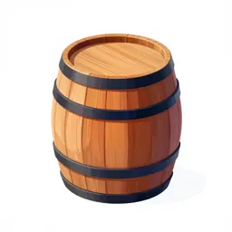 Cyberpunk wooden barrel