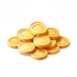 Desert gold coin pile