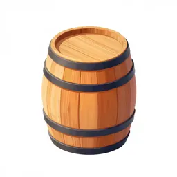 Desert wooden barrel