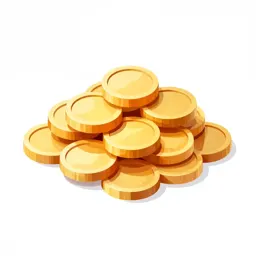 Fantasy gold coin pile