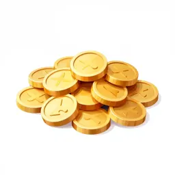 Medieval gold coin pile
