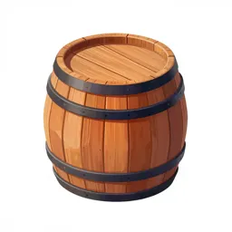 Medieval wooden barrel