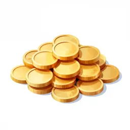 Post-apocalyptic gold coin pile