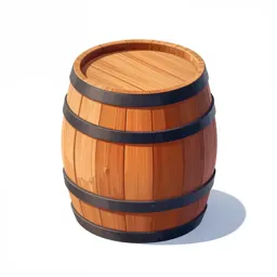 Post-apocalyptic wooden barrel