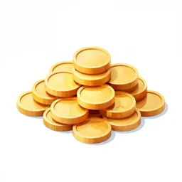 Steampunk gold coin pile