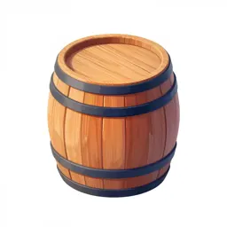 Arctic wooden barrel