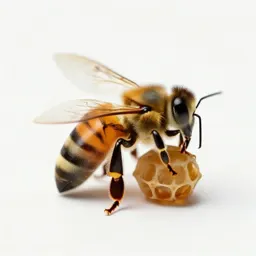Honeybee on a comb