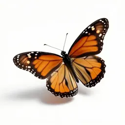Monarch butterfly with open wings