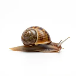 Snail on a wet stem