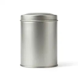 Cylindrical tea caddy tin