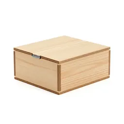Hinged wooden gift box