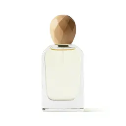 Perfume bottle with a faceted stopper