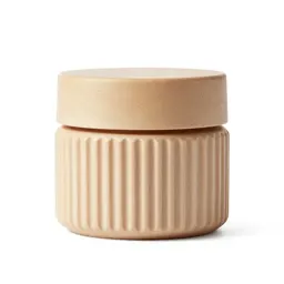 Ribbed cosmetics jar