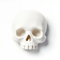Chunky cute skull ornament