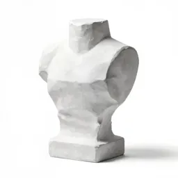 Geometric bust sculpture