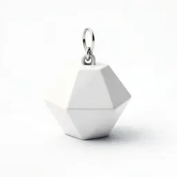 Geometric keychain charm