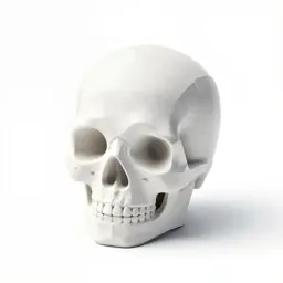 Geometric skull ornament