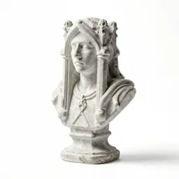 Gothic bust sculpture