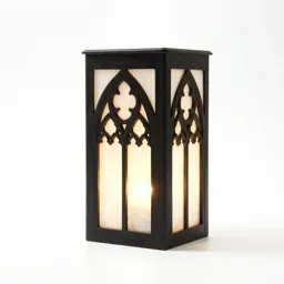 Gothic lithophane lamp