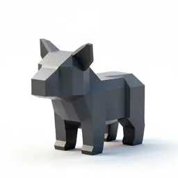 Gothic low-poly animal