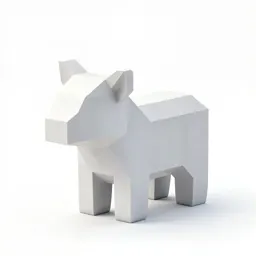 Stylised low-poly animal
