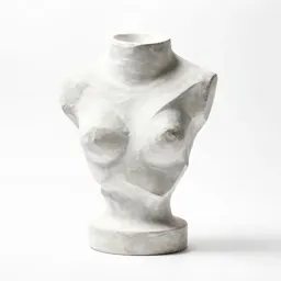 Twisted spiral bust sculpture