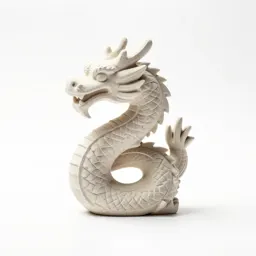 Twisted spiral dragon figurine