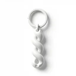 Twisted spiral keychain charm