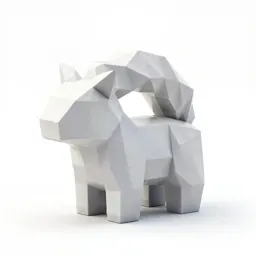 Twisted spiral low-poly animal