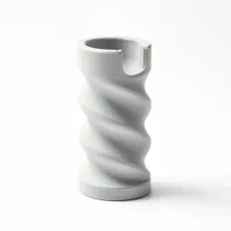 Twisted spiral pen holder