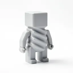 Twisted spiral robot figure