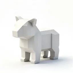 Art nouveau low-poly animal