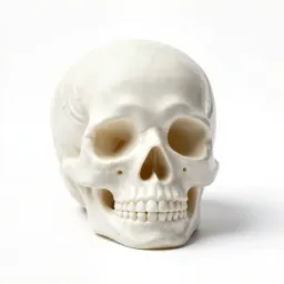 Art nouveau skull ornament