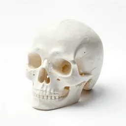 Articulated skull ornament