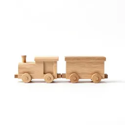 Wooden train track piece