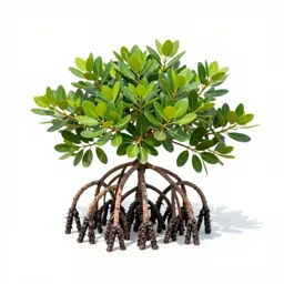 Mangrove with stilt roots