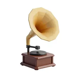 Phonograph with a horn