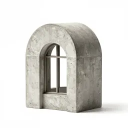 Modernist arched window