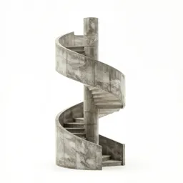 Industrial spiral staircase