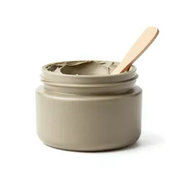 Clay mask jar with a spatula