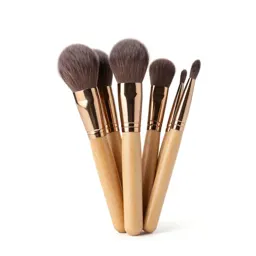 Makeup brush set in a cup