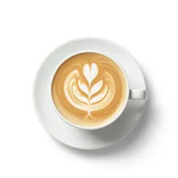 Flat white with latte art